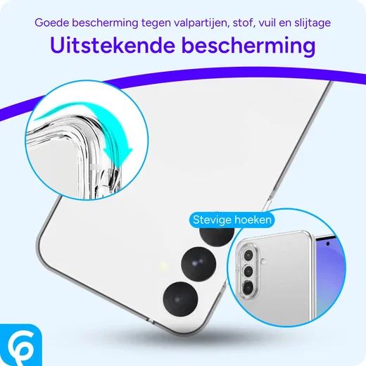 Samsung Galaxy A55 Hoesje Dun TPU Back Cover Transparant afbeelding 2