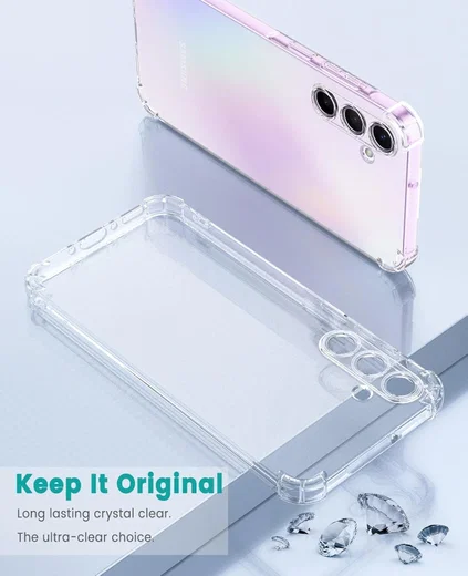 Samsung A35 Hoesje Schokbestendig en Dun TPU Back Cover Transparant afbeelding 4