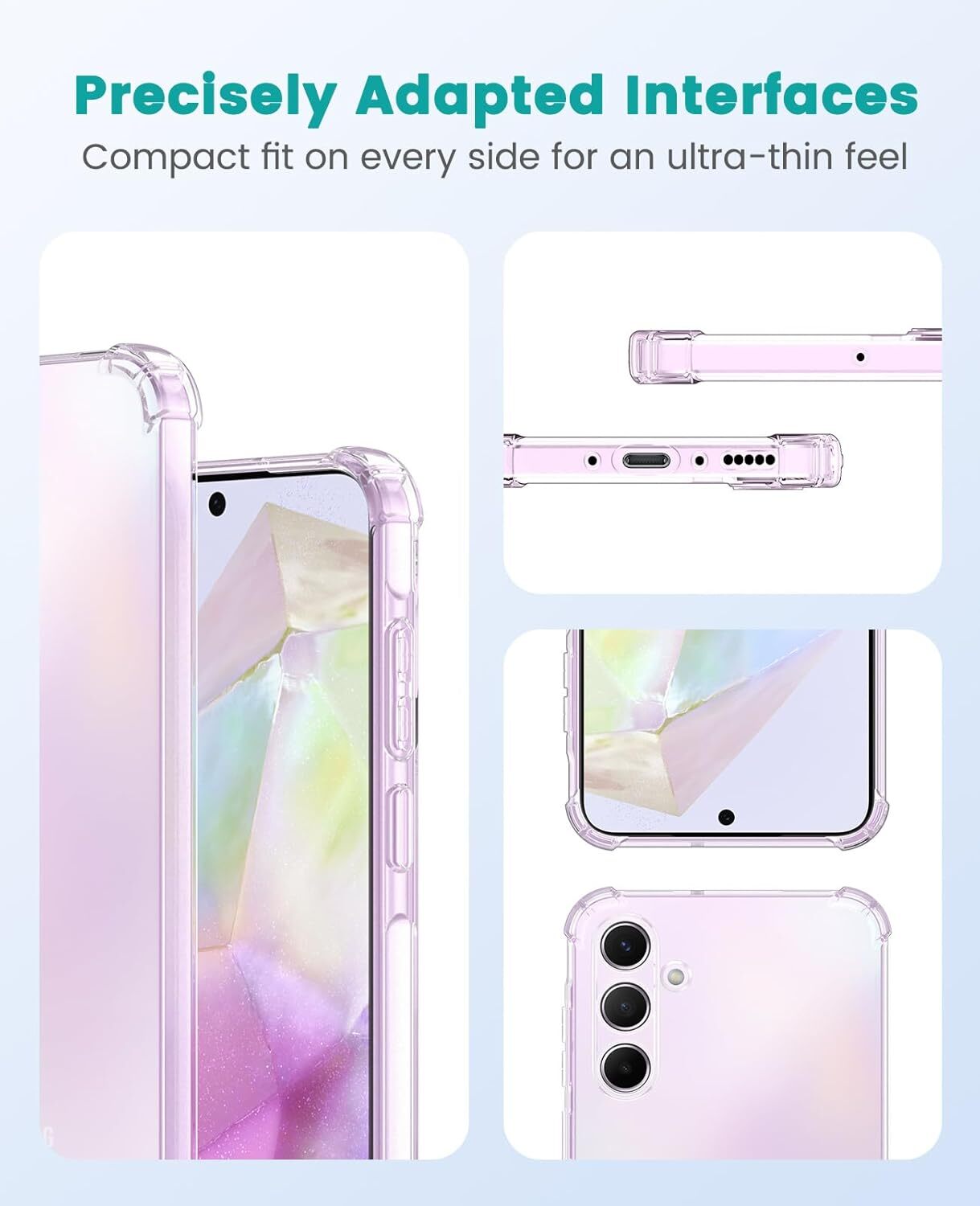 Samsung A35 Hoesje Schokbestendig en Dun TPU Back Cover Transparant afbeelding 2