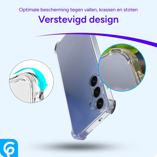Samsung A55 Hoesje Schokbestendig en Dun TPU Back Cover Transparant afbeelding 4