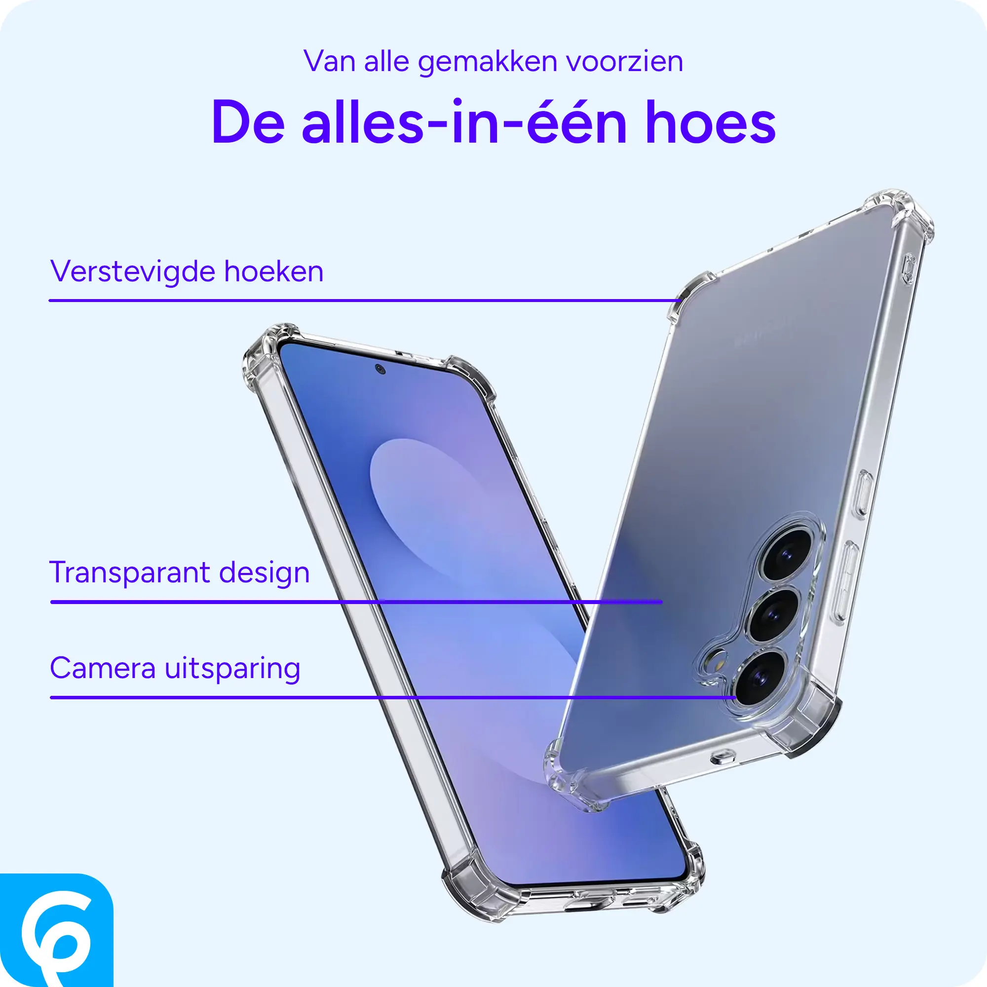 Samsung A55 Hoesje Schokbestendig en Dun TPU Back Cover Transparant afbeelding 2