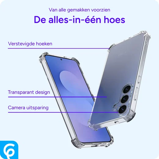 Samsung A55 Hoesje Schokbestendig en Dun TPU Back Cover Transparant afbeelding 2