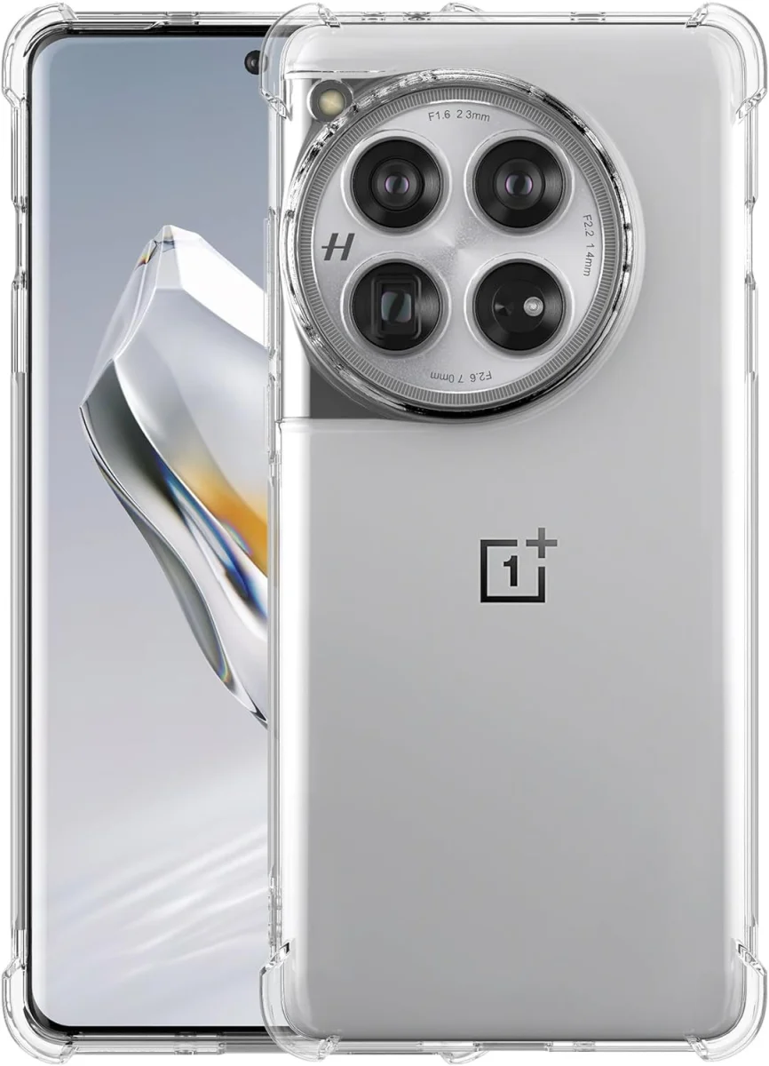 OnePlus 12 Hoesje Schokbestendig en Dun TPU Back Cover Transparant afbeelding 1