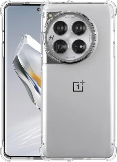 OnePlus 12 Hoesje Schokbestendig en Dun TPU Back Cover Transparant afbeelding 1