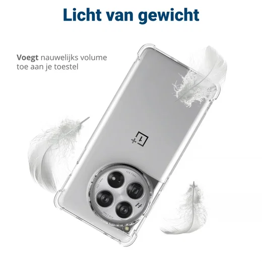 OnePlus 12 Hoesje Schokbestendig en Dun TPU Back Cover Transparant afbeelding 5