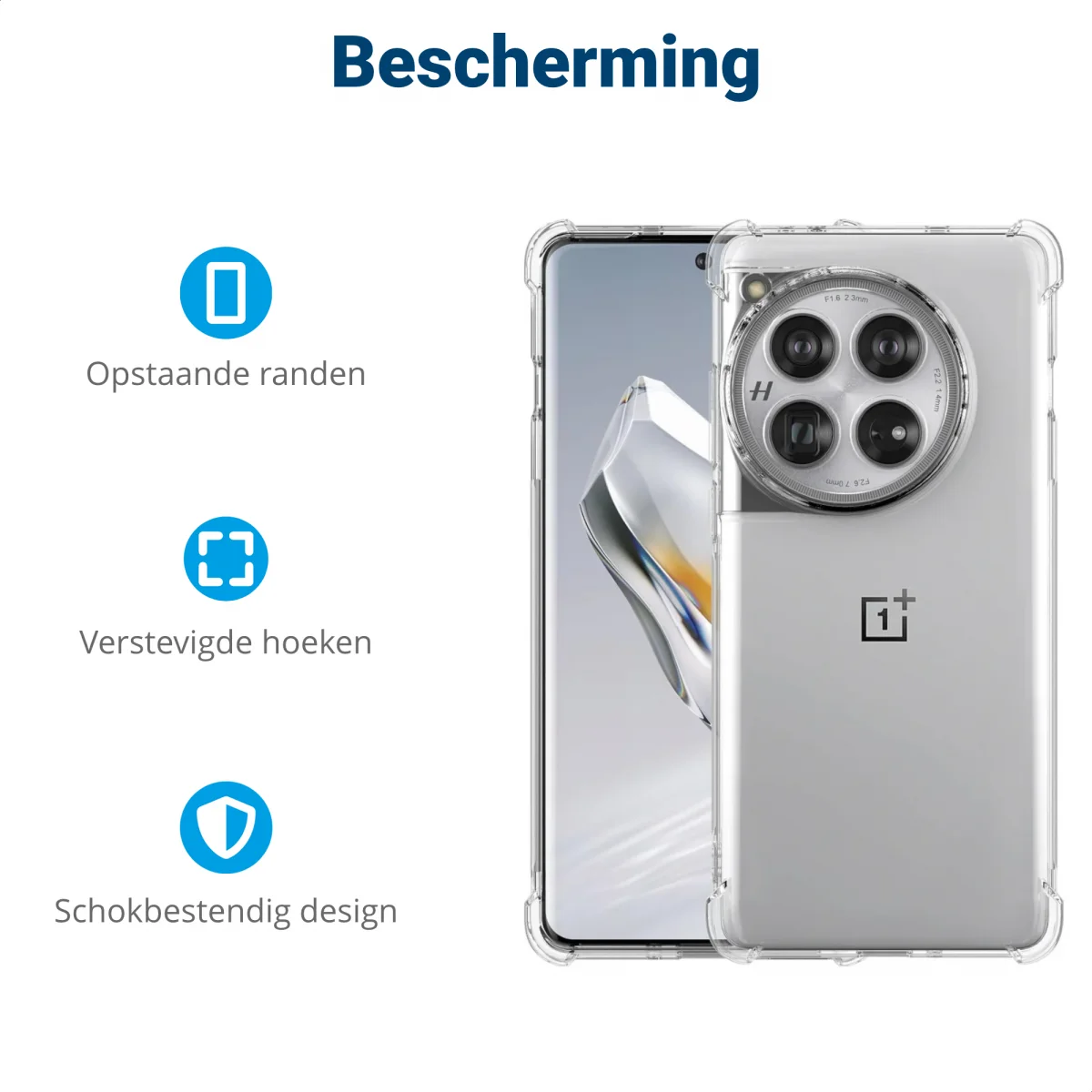 OnePlus 12 Hoesje Schokbestendig en Dun TPU Back Cover Transparant afbeelding 4