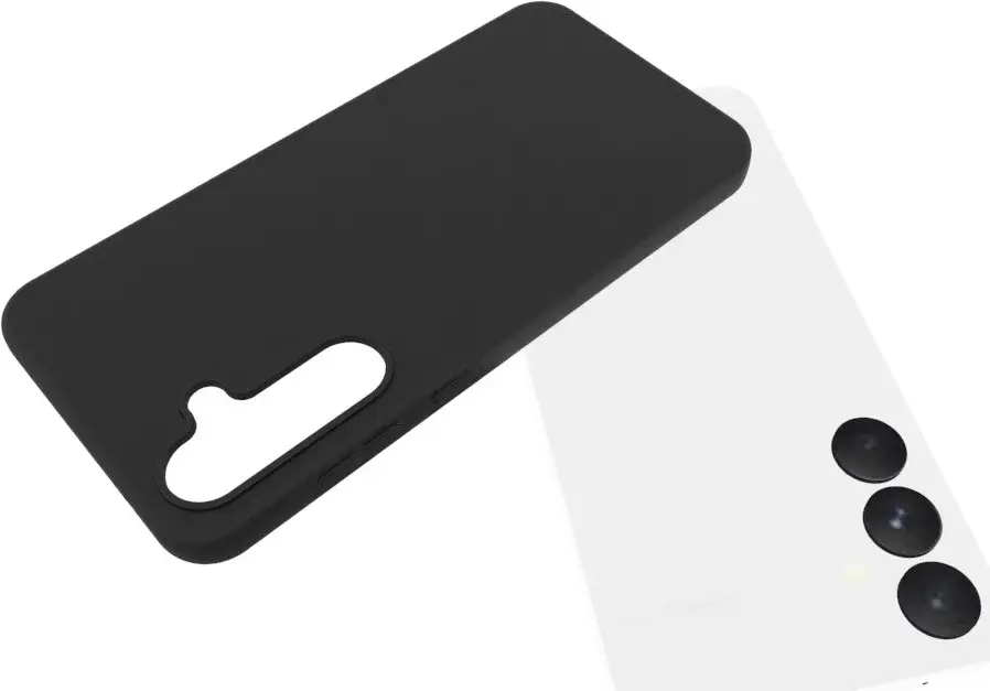Samsung Galaxy A55 Hoesje Matte Back Cover Dun TPU Zwart afbeelding 2