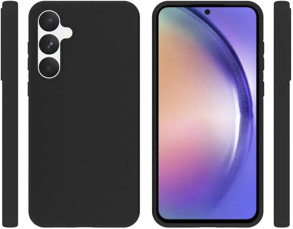 Samsung Galaxy A55 Hoesje Matte Back Cover Dun TPU Zwart afbeelding 7