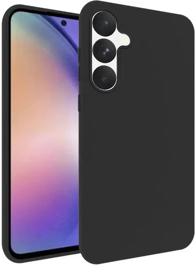 Samsung Galaxy A55 Hoesje Matte Back Cover Dun TPU Zwart afbeelding 1