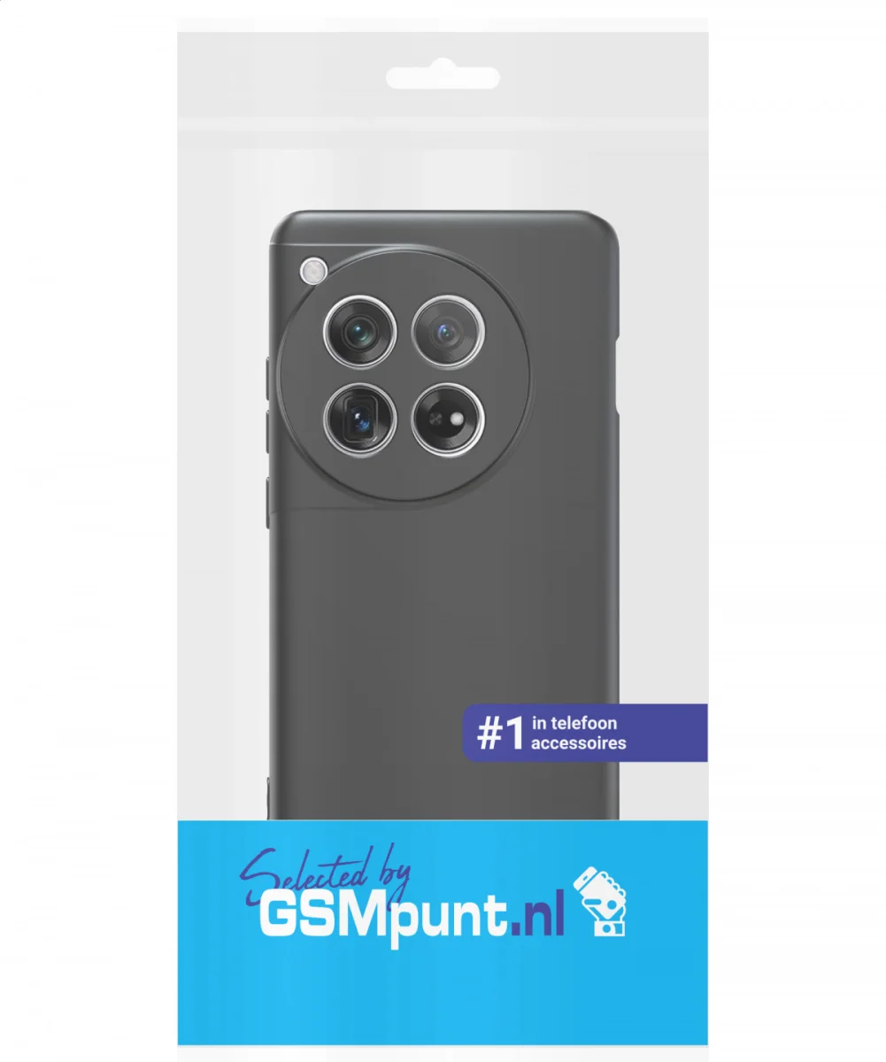 OnePlus 12 Hoesje Matte Back Cover Dun TPU Zwart afbeelding 5