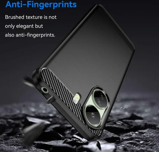 Xiaomi Poco C65 / Redmi 13C Hoesje TPU Flexibele Back Cover Zwart afbeelding 4
