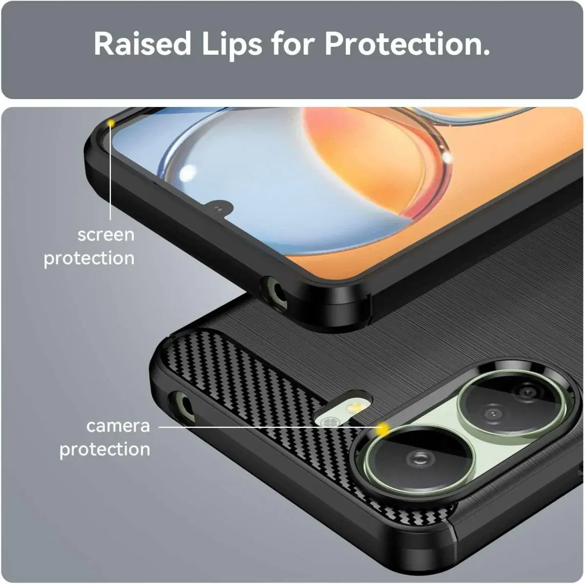 Xiaomi Poco C65 / Redmi 13C Hoesje TPU Flexibele Back Cover Zwart afbeelding 7