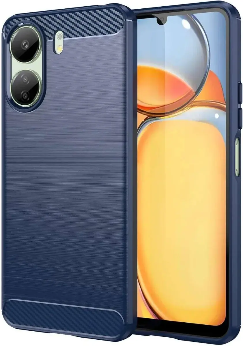Xiaomi Poco C65 / Redmi 13C Hoesje TPU Flexibele Back Cover Blauw afbeelding 1