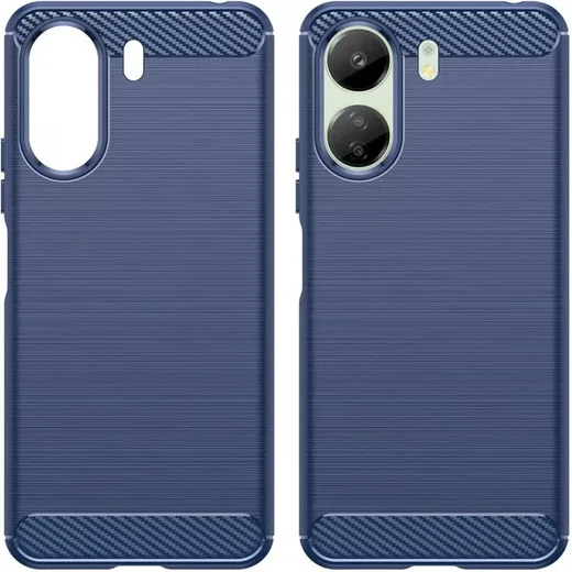 Xiaomi Poco C65 / Redmi 13C Hoesje TPU Flexibele Back Cover Blauw afbeelding 2