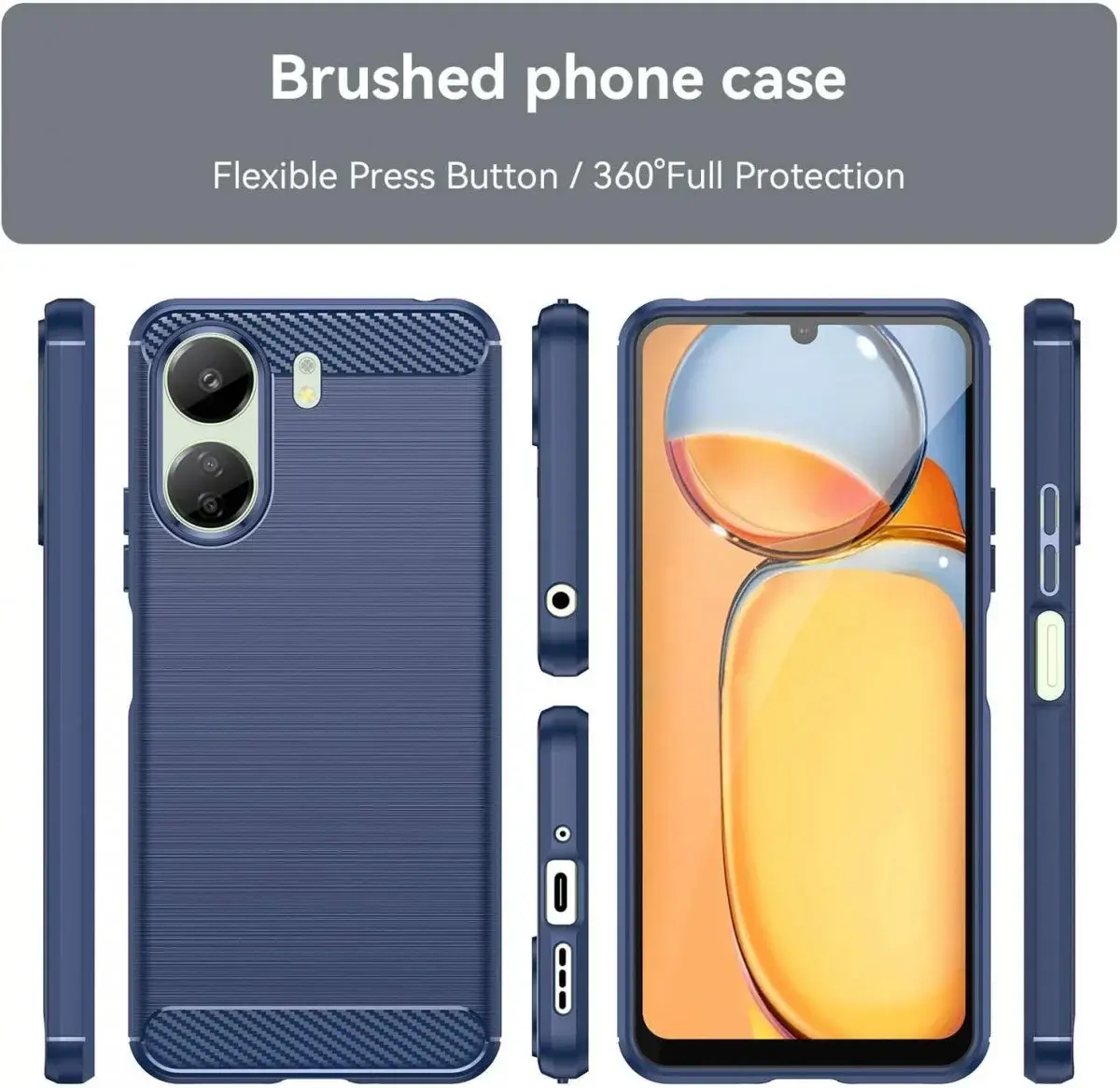 Xiaomi Poco C65 / Redmi 13C Hoesje TPU Flexibele Back Cover Blauw afbeelding 8