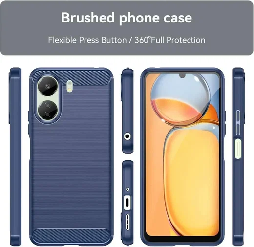 Xiaomi Poco C65 / Redmi 13C Hoesje TPU Flexibele Back Cover Blauw afbeelding 8