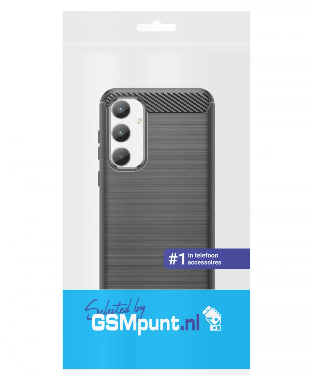 Samsung Galaxy A35 Hoesje Geborsteld TPU Flexibele Back Cover Zwart afbeelding 8