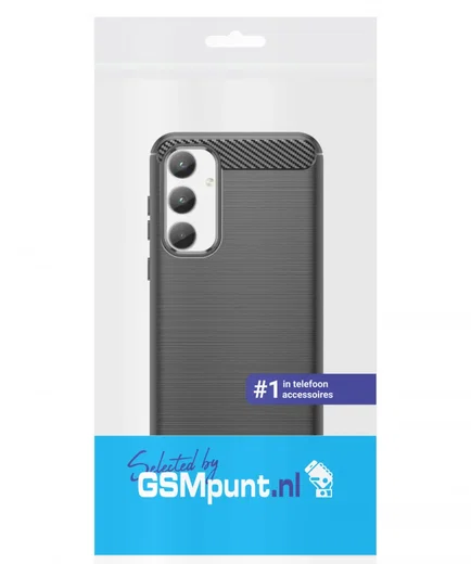 Samsung Galaxy A35 Hoesje Geborsteld TPU Flexibele Back Cover Zwart afbeelding 8