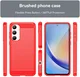 Samsung Galaxy A35 Hoesje Geborsteld TPU Flexibele Back Cover Rood afbeelding 7