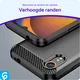Samsung Galaxy A55 Hoesje Geborsteld TPU Flexibele Back Cover Zwart afbeelding 2