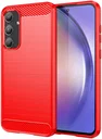Samsung Galaxy A55 Hoesje Geborsteld TPU Flexibele Back Cover Rood