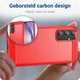 Samsung Galaxy A55 Hoesje Geborsteld TPU Flexibele Back Cover Rood afbeelding 2