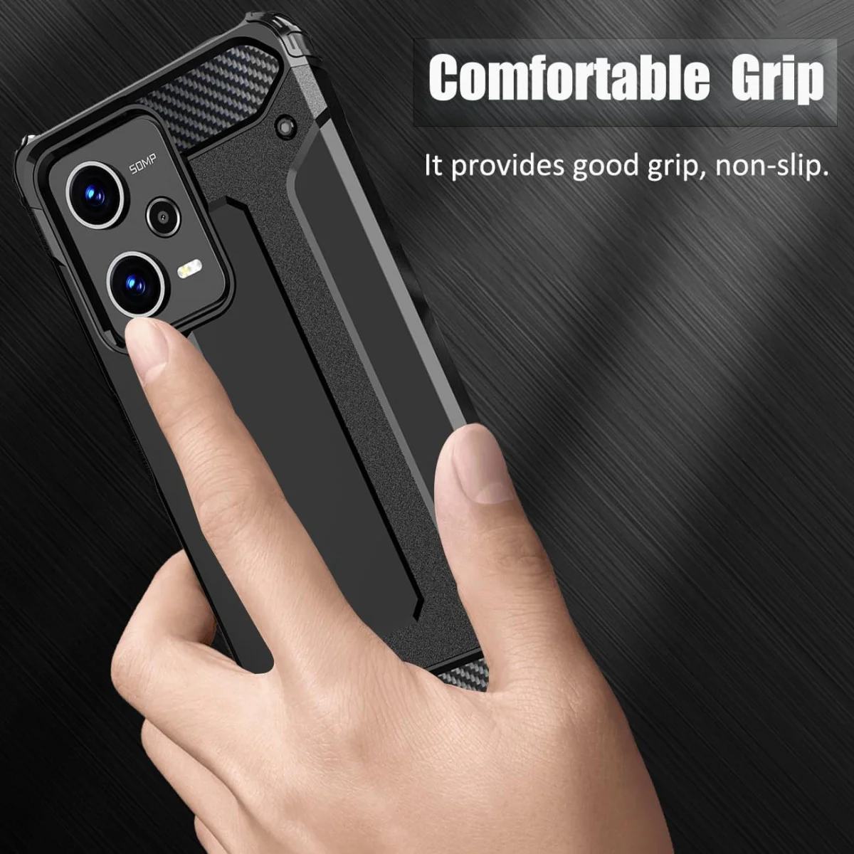 Xiaomi Redmi 13C / Poco C65 Hoesje Shock Proof Hybride Back Cover Blauw afbeelding 4
