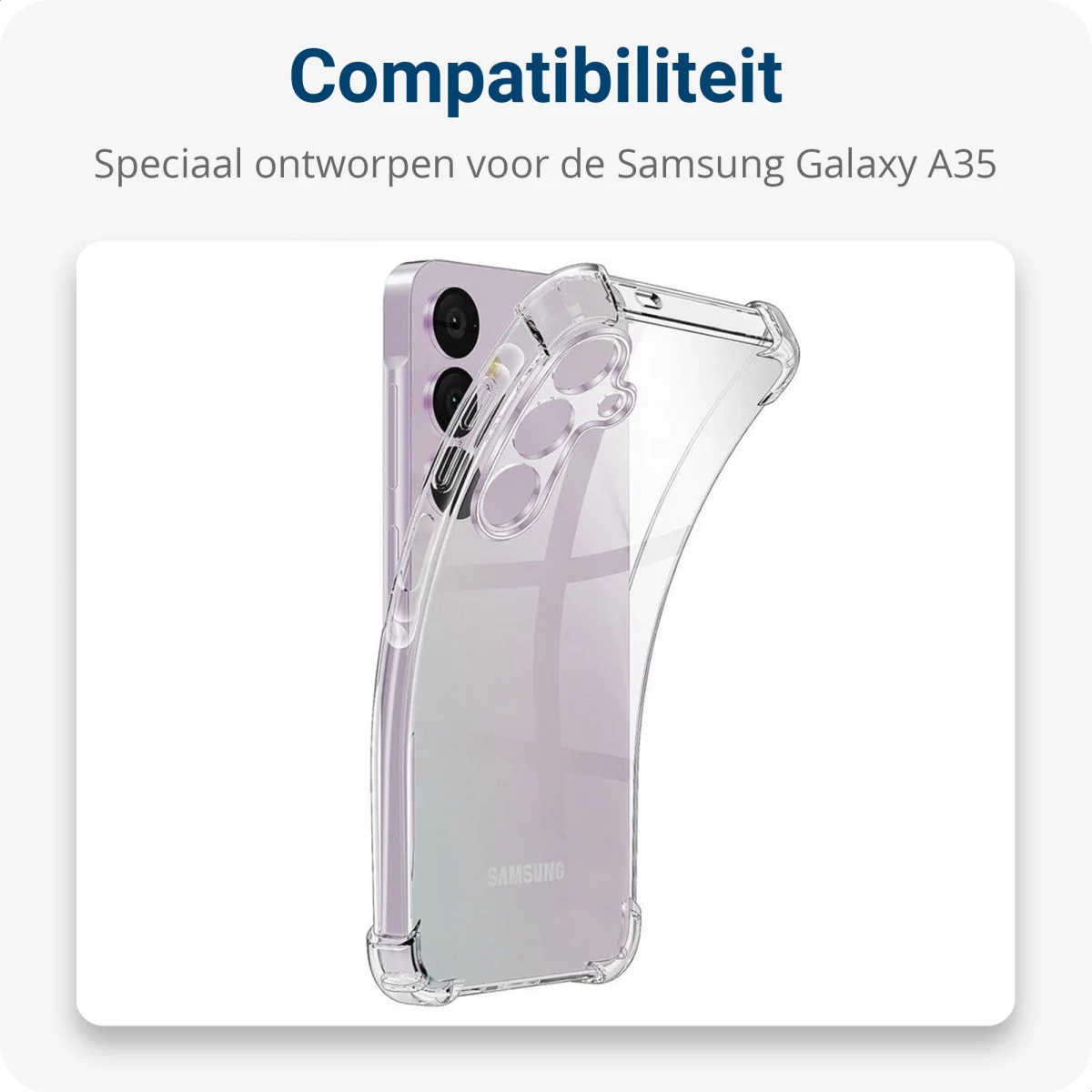 Samsung Galaxy A35 Hoesje met Koord Schokbestendig TPU Transparant afbeelding 4