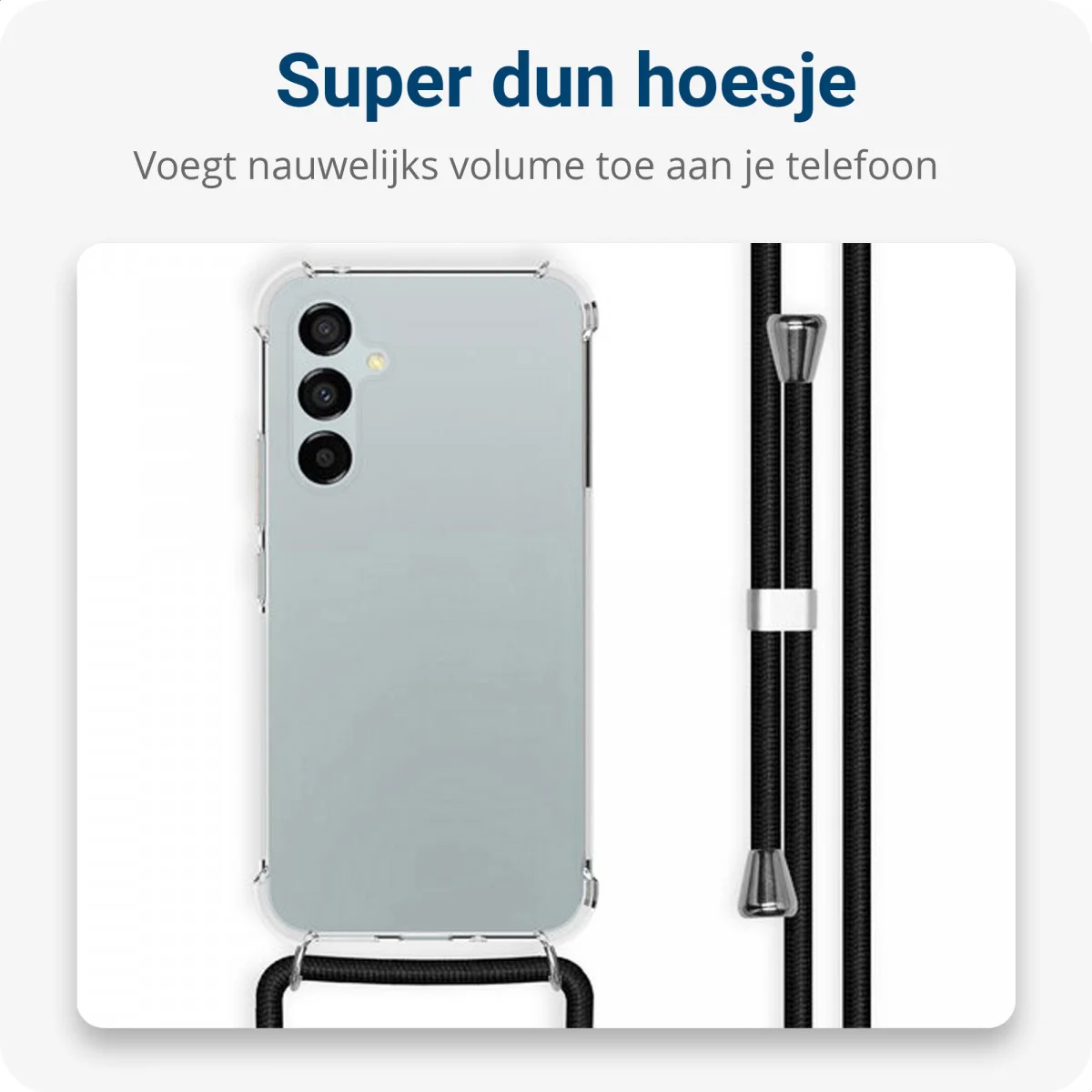 Samsung Galaxy A35 Hoesje met Koord Schokbestendig TPU Transparant afbeelding 5