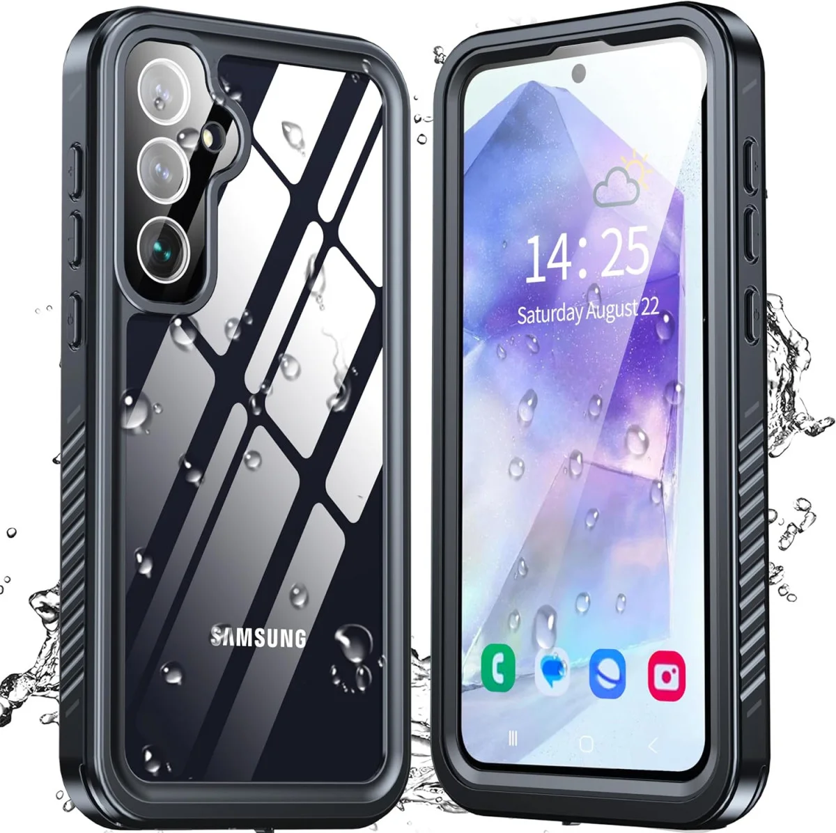 SBG Outdoor Case Samsung Galaxy A55 Waterdicht Zwart afbeelding 1