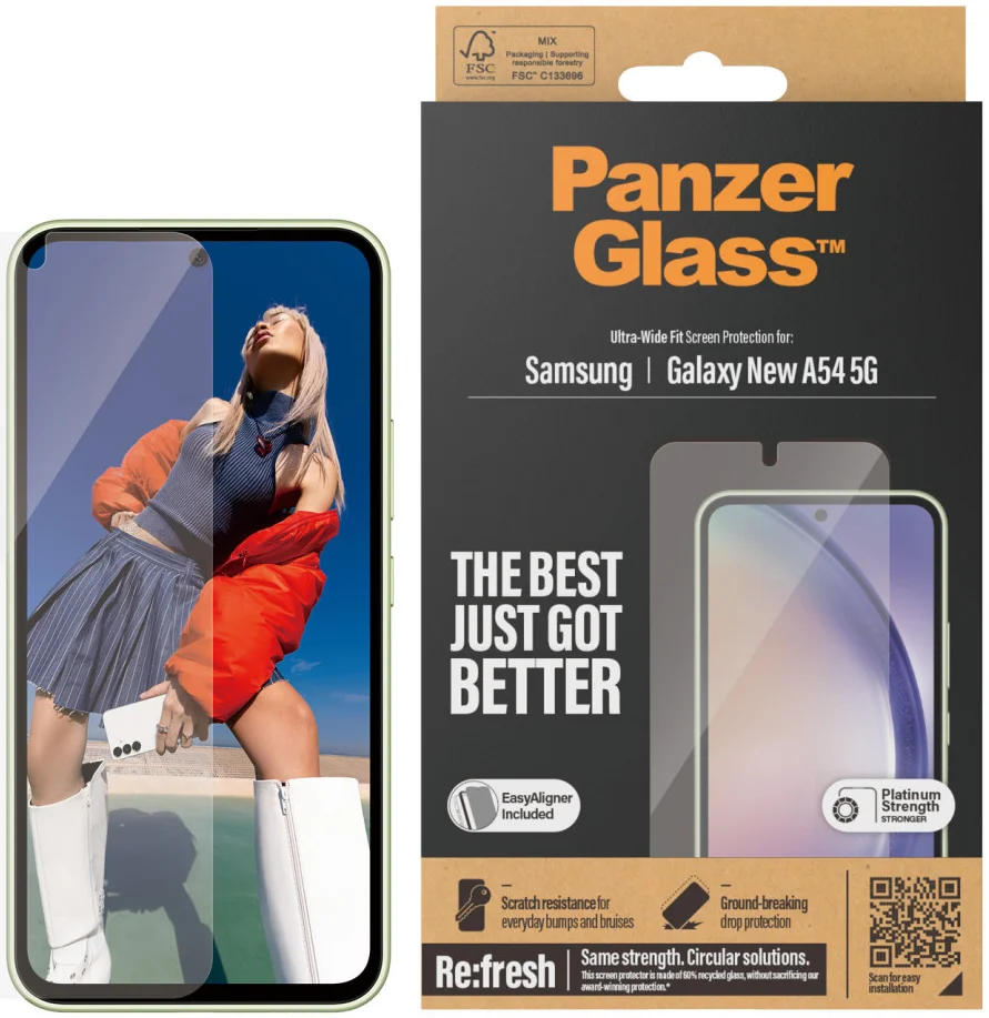 PanzerGlass Refresh Ultra-Wide Samsung Galaxy A55 Screen Protector afbeelding 1