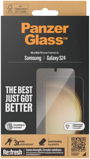 PanzerGlass Refresh Ultra-Wide Samsung Galaxy S24 Screen Protector afbeelding 4