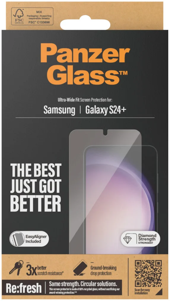 PanzerGlass Refresh Ultra-Wide Samsung S24 Plus Screen Protector afbeelding 4