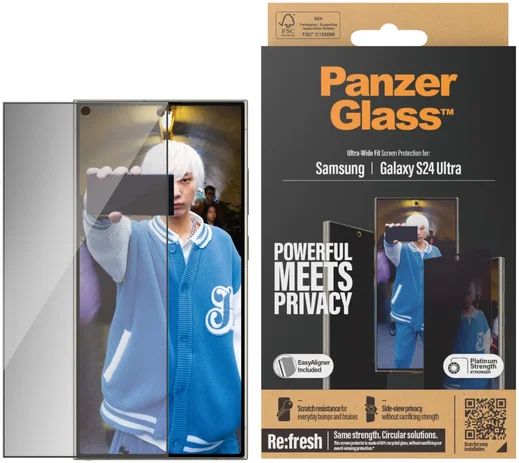 PanzerGlass Ultra-Wide Samsung S24 Ultra Screenprotector Privacy Glass afbeelding 1