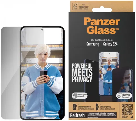 PanzerGlass Ultra-Wide Samsung S24 Screen Protector Privacy Glass afbeelding 1
