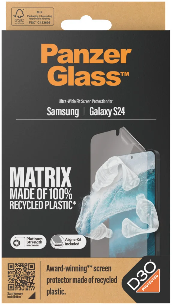PanzerGlass Matrix D3O Ultra-Wide Samsung Galaxy S24 Protector Aligner afbeelding 4