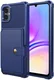 Samsung Galaxy A05 3 in 1 Back Cover Portemonnee Hoesje Blauw afbeelding 3