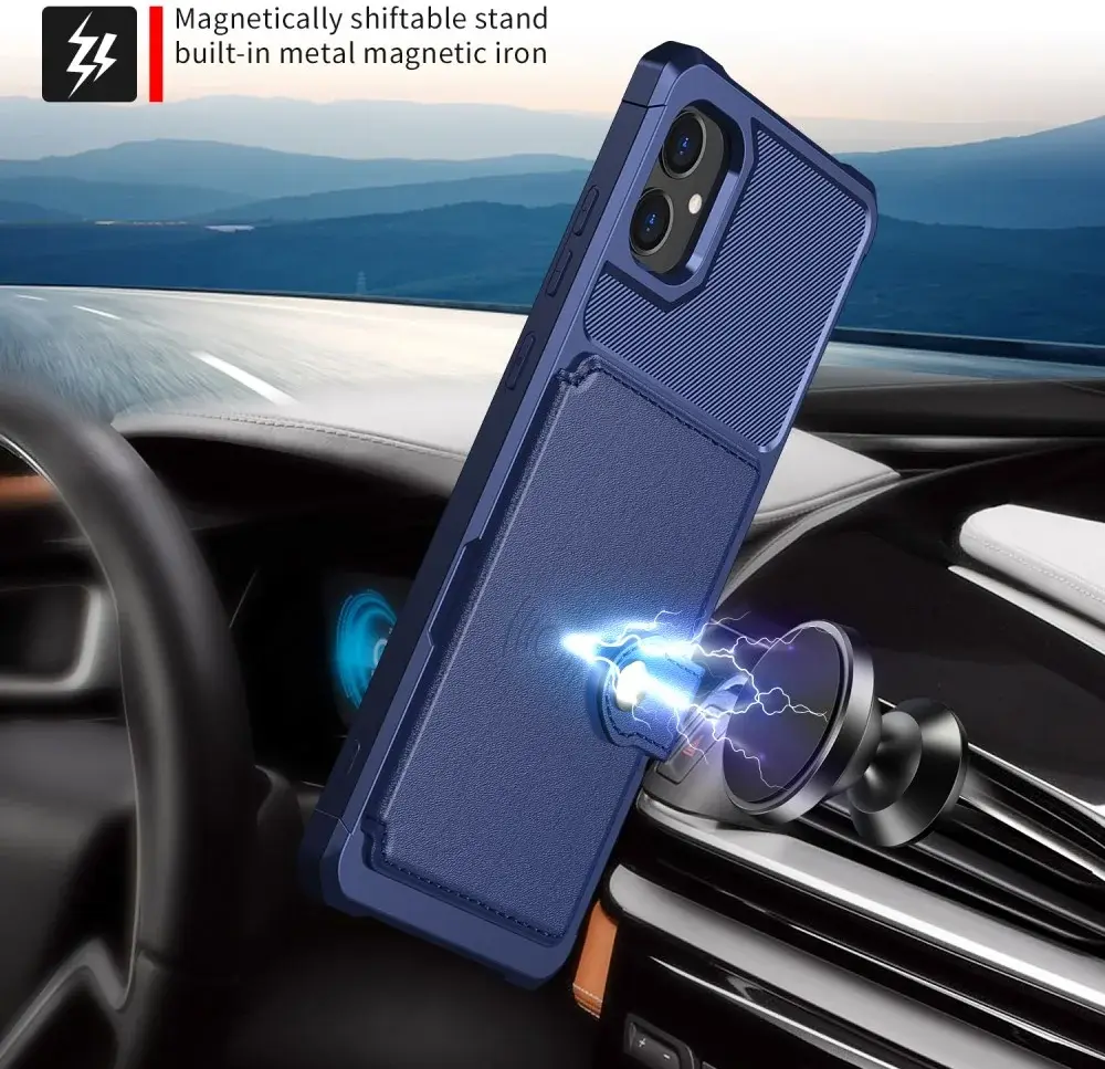 Samsung Galaxy A05 3 in 1 Back Cover Portemonnee Hoesje Blauw afbeelding 8