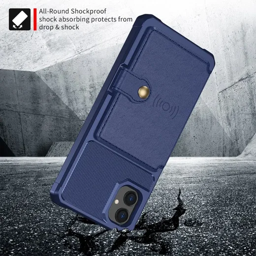 Samsung Galaxy A05 3 in 1 Back Cover Portemonnee Hoesje Blauw afbeelding 9