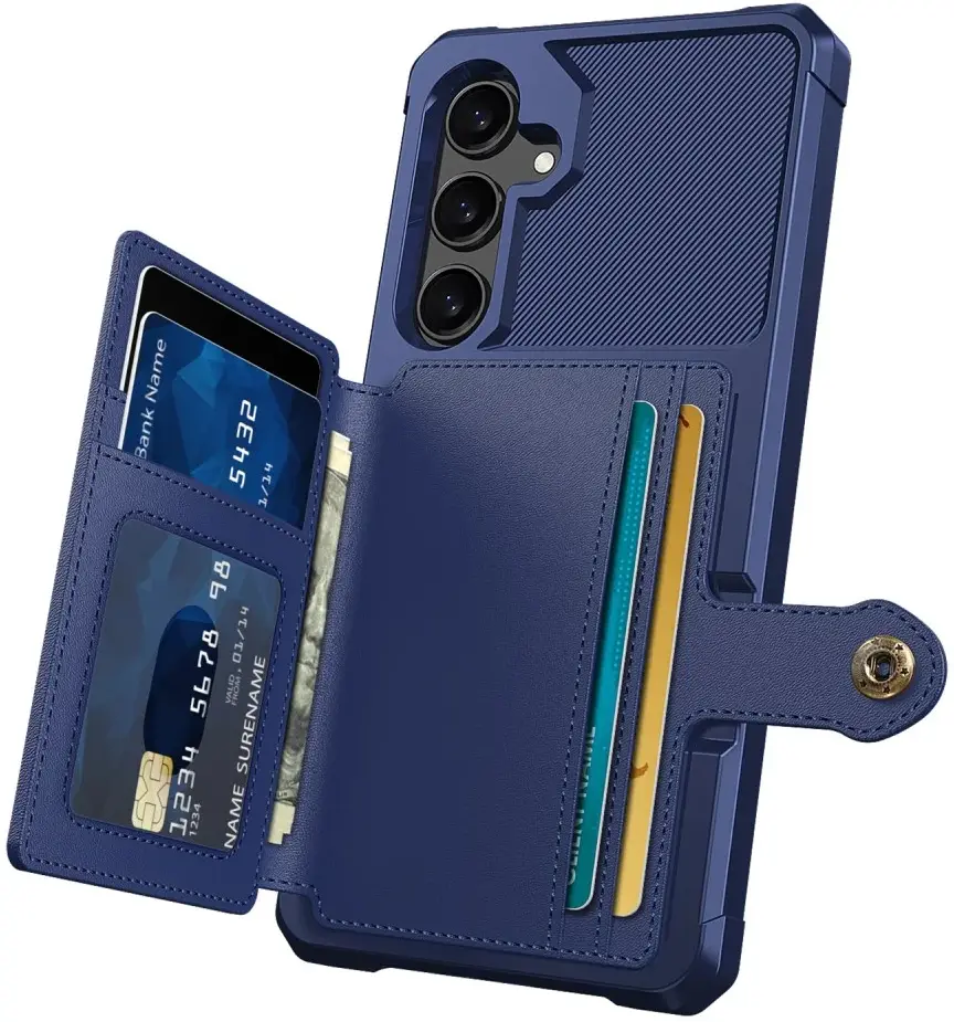 Samsung Galaxy A35 3 in 1 Back Cover Portemonnee Hoesje Donkerblauw afbeelding 2