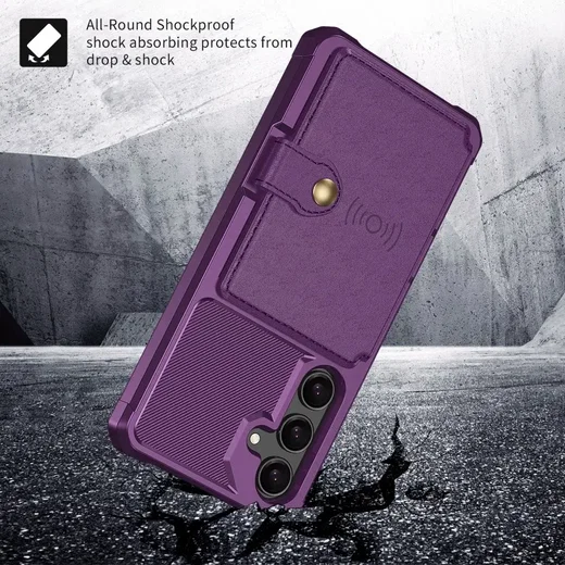 Samsung Galaxy A35 3 in 1 Back Cover Portemonnee Hoesje Paars afbeelding 7