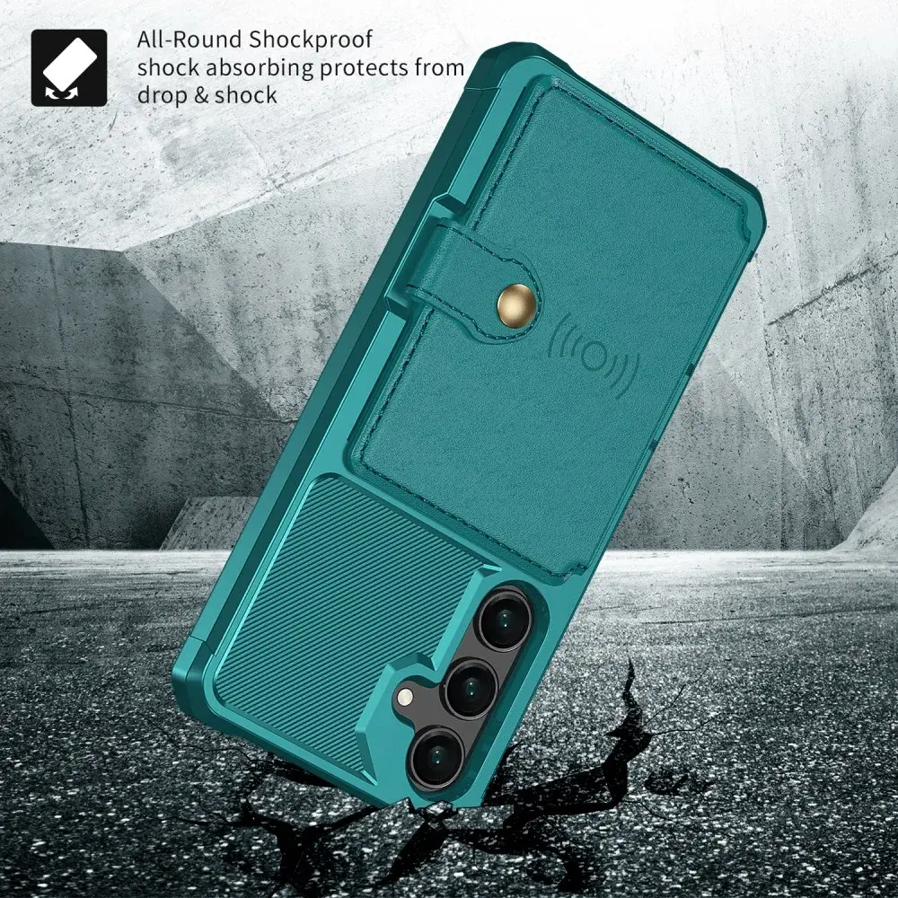 Samsung Galaxy A35 3 in 1 Back Cover Portemonnee Hoesje Groen afbeelding 7
