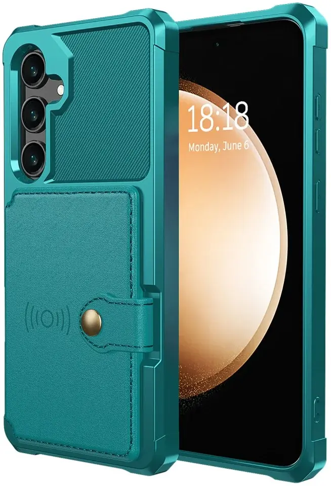 Samsung Galaxy A35 3 in 1 Back Cover Portemonnee Hoesje Groen afbeelding 9