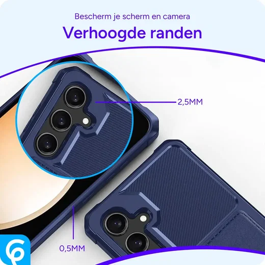 Samsung Galaxy A55 3 in 1 Back Cover Portemonnee Hoesje Donkerblauw afbeelding 5