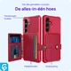 Samsung Galaxy A55 3 in 1 Back Cover Portemonnee Hoesje Rood afbeelding 5