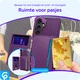 Samsung Galaxy A55 3 in 1 Back Cover Portemonnee Hoesje Paars afbeelding 4