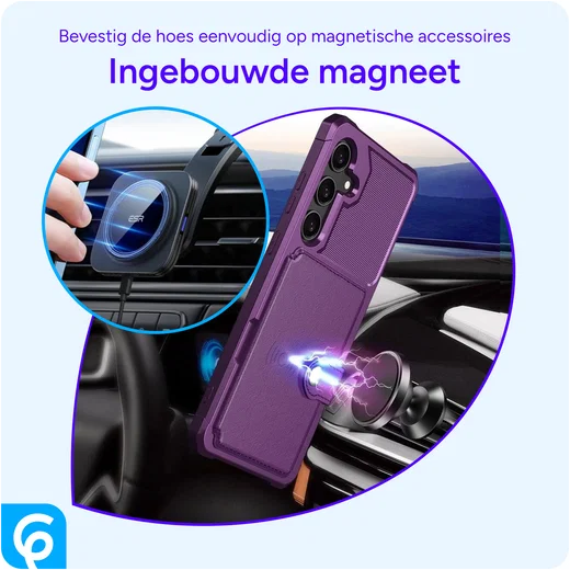 Samsung Galaxy A55 3 in 1 Back Cover Portemonnee Hoesje Paars afbeelding 9