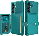 Samsung Galaxy A55 3 in 1 Back Cover Portemonnee Hoesje Groen