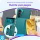 Samsung Galaxy A55 3 in 1 Back Cover Portemonnee Hoesje Groen afbeelding 4
