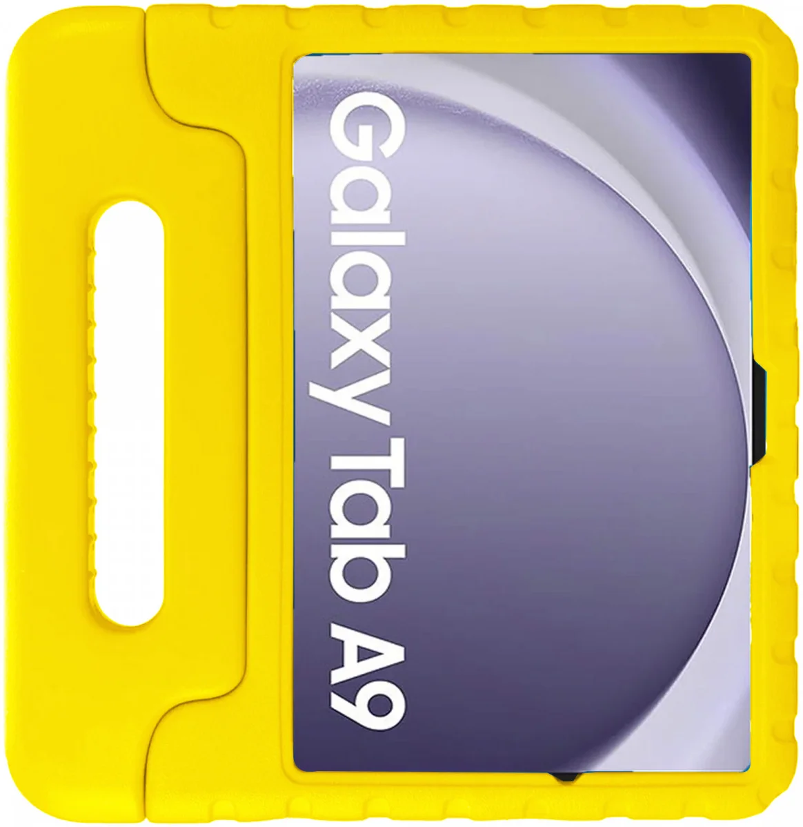 HappyCase Samsung Galaxy Tab A11 / Tab A9 Kinder Tablethoes met Handvat Geel afbeelding 2